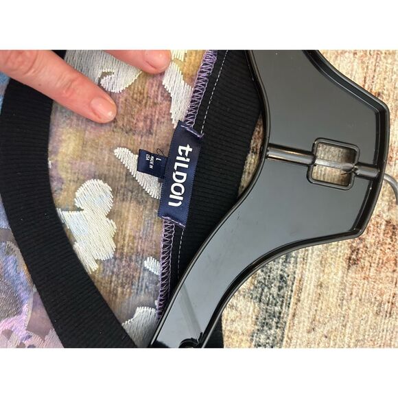 Tildon Embroidered Floral Top Multi-Color Sheer Sweater, Size Large - Picture 4 of 8